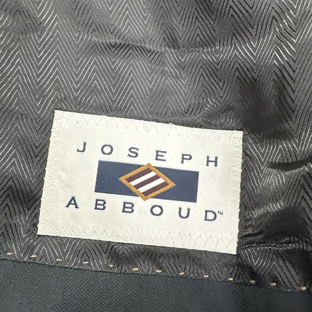 Joseph Abboud Blazer Men 44L Black Super 130s Italian Fabric Loro Piana USA Made